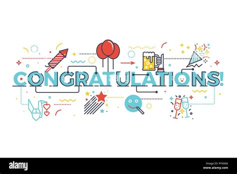 Congratulations Word For Celebration Concept Word Lettering Design