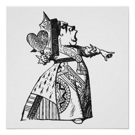 Queen Of Hearts Print Alice In Wonderland Poster Alice In Wonderland