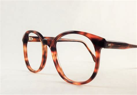 vintage womens dark brown tortoise shell eyeglasses big glasses preppy glasses nos · don t u