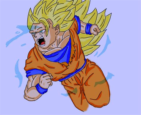 Ss3 Goku Colored By Garra2174 On Deviantart