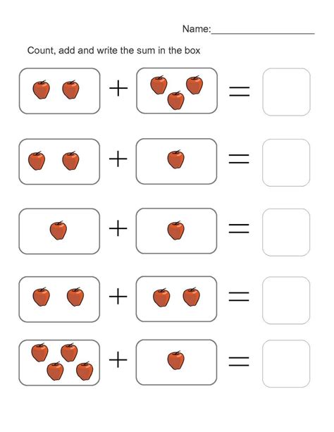 I love sharing activities for 3 year olds that i know work. 3 Simple Addition Worksheets with Pictures 4 Year Old Worksheets Kids L… in 2020 | Math addition ...