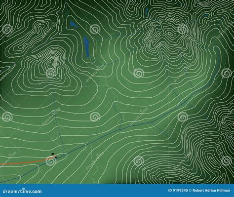 Topographic Map Stock Vector Illustration Of Direction 9199340