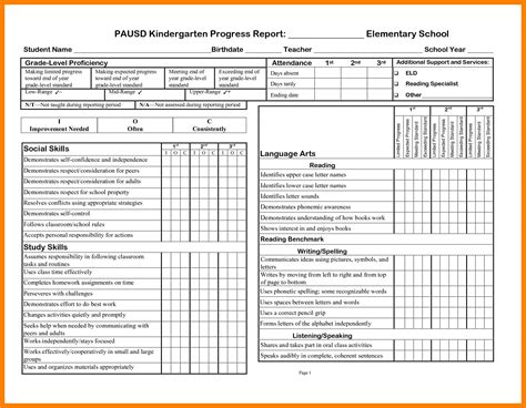 School Progress Report Template Doc Elementary Ample Pdf Throughout