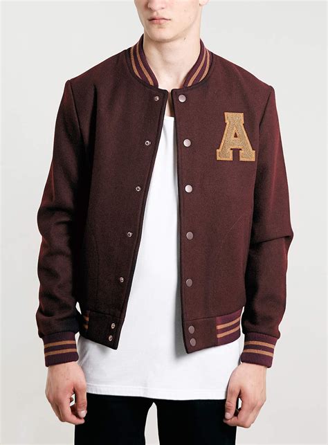 Maybe you would like to learn more about one of these? Lyst - Topman Burgundy Wool Bomber Jacket in Red for Men