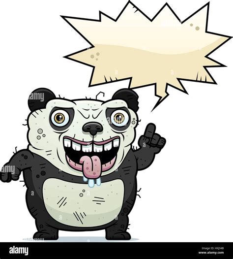 Una Caricatura De La Ilustración De Un Feo Oso Panda Hablando Imagen
