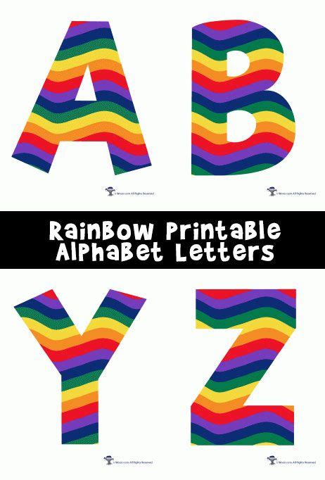 Rainbow Alphabet Printable Letters Printable Alphabet Letters Free