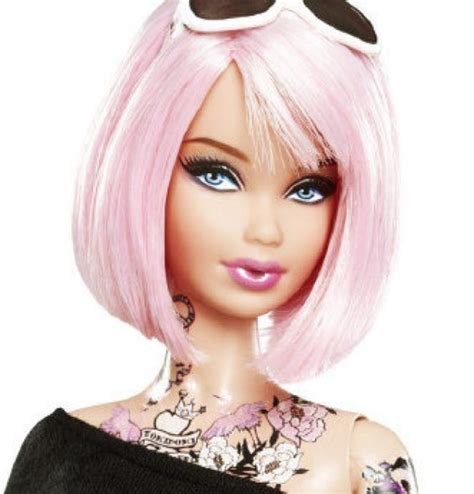 Bad Attitude Barbie Has Major Tattoos A Miniskirt And Pink Hair