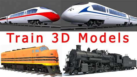 Trains 3d Models High Speed Train Steam Locomotive And Emd Engine