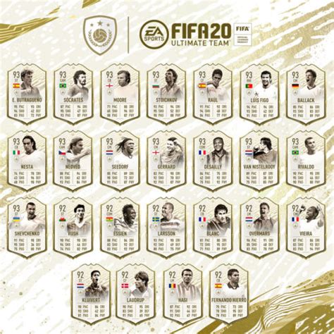 30 million coin squad builder w/ prime 93 eusebio & prime 91 vieira | fifa 20 ultimate team other #fifa20. FIFA 20 Prime Icon Moments REVEALED: ALL 89 Cards ...