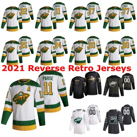 If you haven't heard, the league is going with a line of 'reverse retro' throwback uniforms, one for each team. 2020 Minnesota Wild 2021 Reverse Retro Jerseys 46 Jared Spurgeon Jersey 24 Matt Dumba 9 Mikko ...