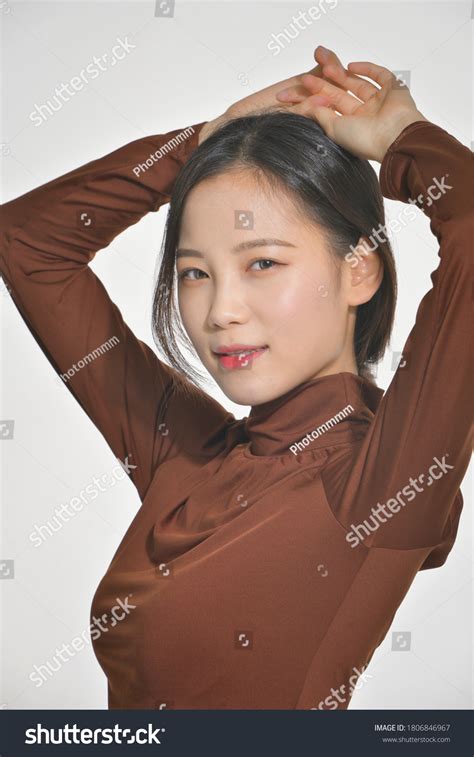 Sexy Beautiful Korean Woman Brown Top Foto Stok 1806846967 Shutterstock