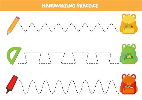 Tracing Lines For Kids Practicing Writing Skills For Preschoolers