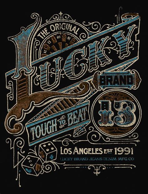 Lucky Brand Designs On Behance Vintage Typography Lettering Design