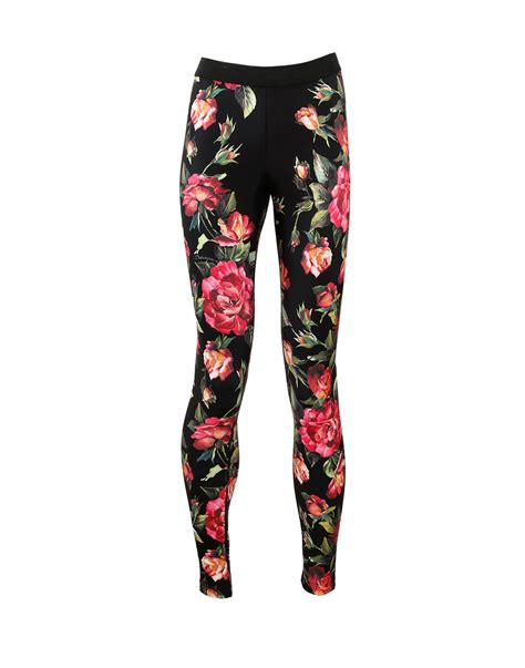 dolce and gabbana pink floral legging in rose blk modesens dolce and gabbana dolce and