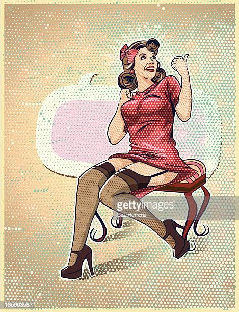 Sexy Vintage Lingerie Cartoon Stock Illustrations And Cartoons Getty