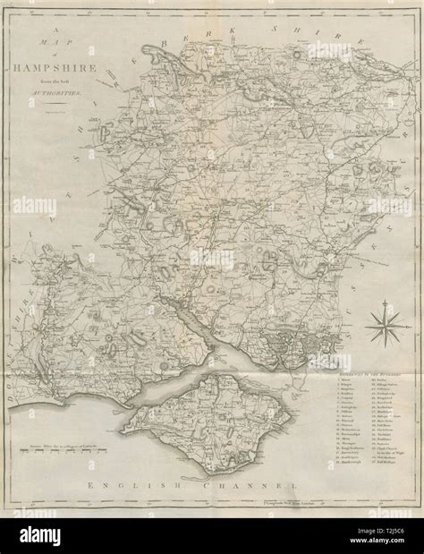 A Map Of Hampshire From The Best Authorities County Map Cary 1789