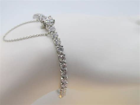 Art deco diamond platinum link bracelet. Tiffany and Co. Diamond Platinum Tennis Bracelet For Sale ...
