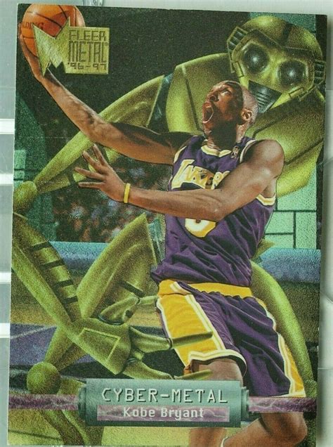 Both rookies have similar populations with about 44 total graded each. 1996-97 KOBE BRYANT FLEER CYBER METAL ROOKIE CARD RC #5 NM ...