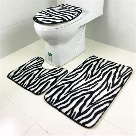 Buy home & garden online and read professional reviews on zebra bathroom sets bath accessories. Zebra Stripes Print 3pc Bathroom Polyester Carpet Set ...