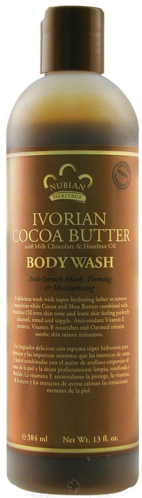 Nubian Heritage Ivorian Cocoa Shea Butter Body Wash 13oz