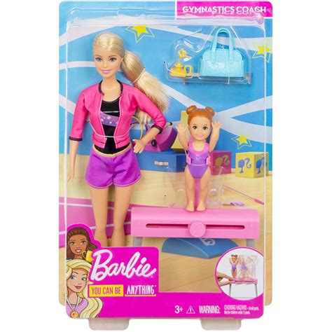 Barbie Gymnastics Coach Dolls And Playset With Blonde Coach Barbie Doll Shopee Thailand