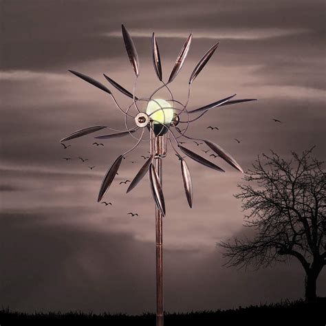 Solar Light Wind Spinner 3d Kinetic Wind Catcher Outdoor