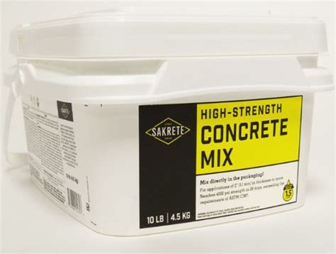 Sakrete 60200332 10 Pound Gray High Strength Concrete Mix At Sutherlands