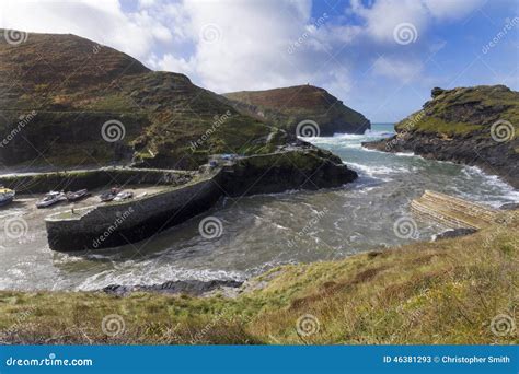 Boscastle Harbour Cornwall Stock Image Image Of River 46381293