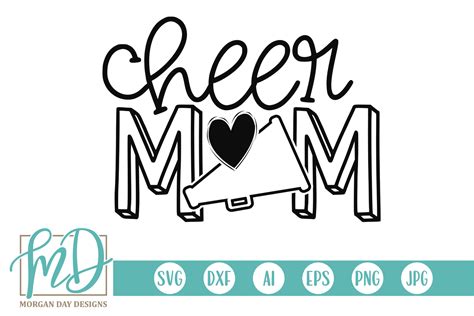 Cheer Mom - Cheerleader SVG, DXF, AI, EPS, PNG, JPEG