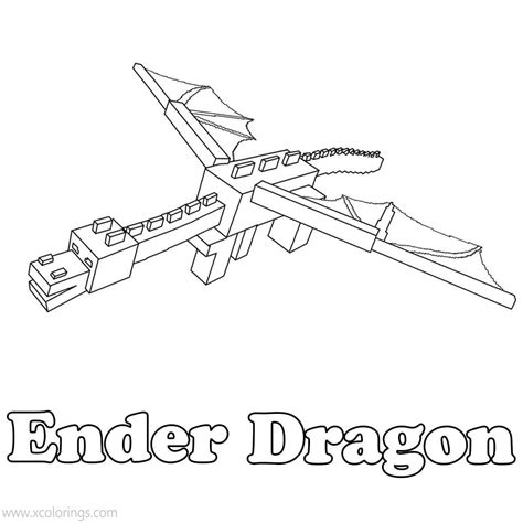 Coloriage Minecraft Ender Dragon Coloriage