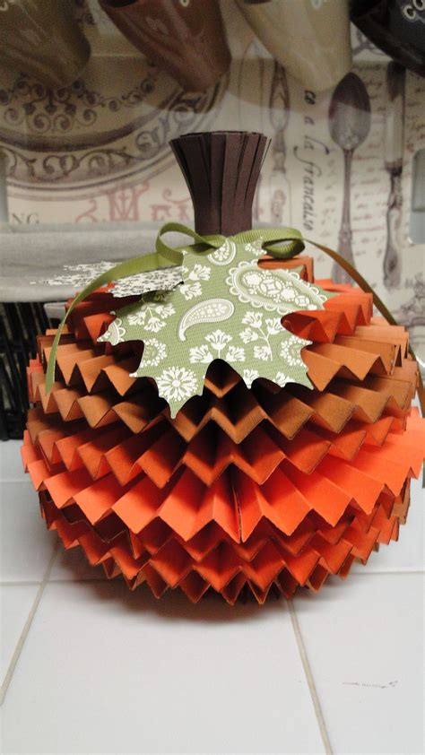 paper pumpkin great fall centerpiece idea thanksgiving decorations diy paper pumpkin