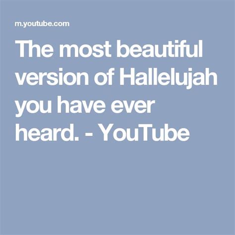 The Most Beautiful Version Of Hallelujah You Have Ever Heard Youtube Hallelujah Abida