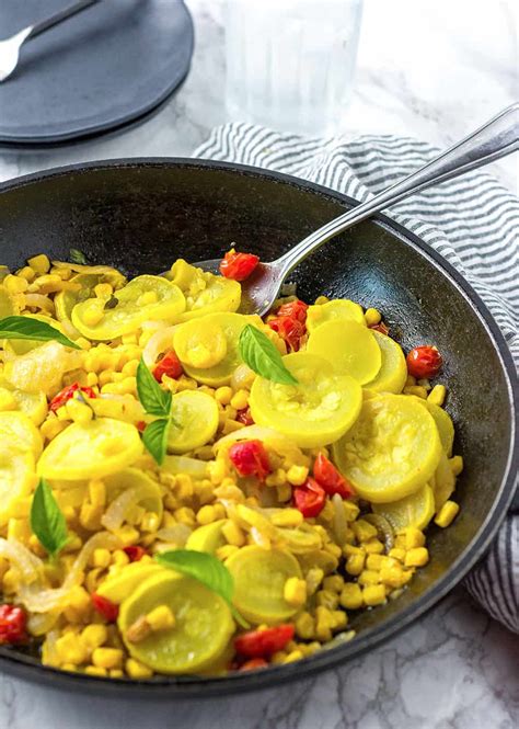 How should you store zucchini and yellow squash. Yellow Squash Corn Saute - Healthier Steps