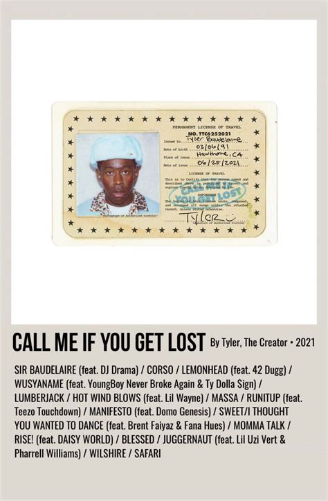 Call Me If You Get Lost Music Poster Design Music Poster Ideas