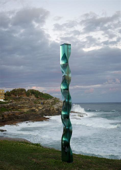 Toshio Iezumi M 151201 By Toshio Iezumi Glass Vertical Abstract Sculpture 82 Inch High For