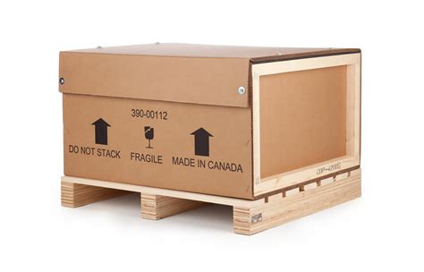 Hybrid Corrugated Box And Crate Cardboard And Wood Shipping Box