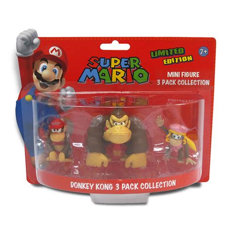 Nintendo Super Mario Brothers Donkey Kong 2 Inch Mini Figures 3 Pack