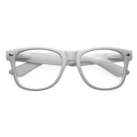 Standard Retro Clear Lens Nerd Geek Assorted Color Horn Rimmed Glasses Black White