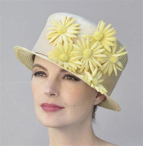 Wedding Hat Ladies Yellow Hat Formal Hat Church Hat Tea Party Hat