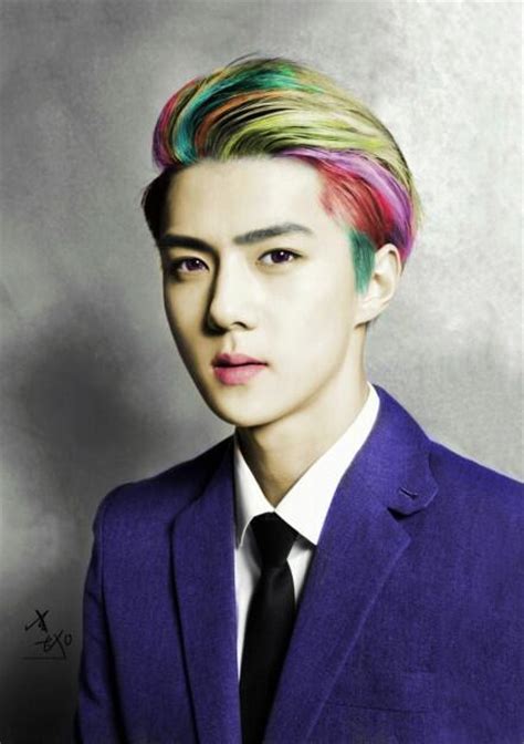 On Twitter Oh Sehun Rainbow Haired Version A V Exo中毒者 Exosarang Huse8qccr6