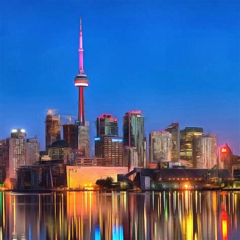Ships free orders over $39. Night Toronto Skyscrapers Canvas, Large Art Wall Painting, Toronto Skyscrapers Poster, city ...
