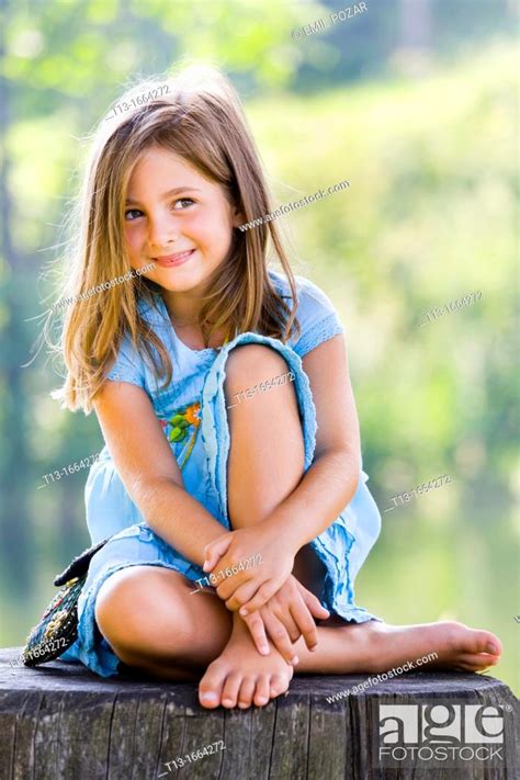 Cute 6 Year Old Female Kid Stock Photo Picture And Rights Managed