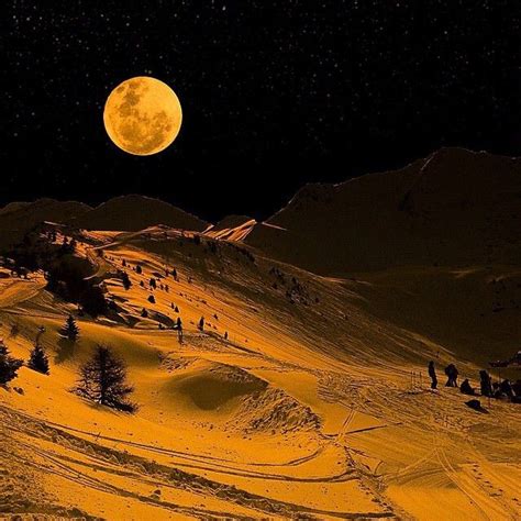 Full Moon Over Swiss Alps Picture By Sennarelax Beautiful Moon