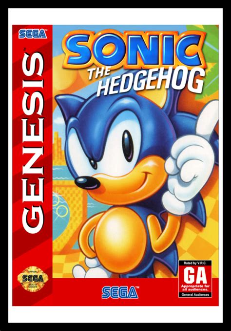 Genesis Sonic The Hedgehog Retro Game Cases