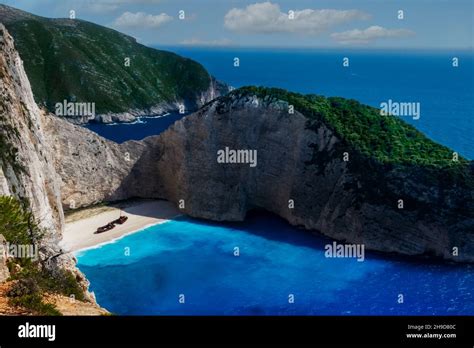 Magical Panoramic View Of The Shipwreck Of Zakynthos Stock Photo Alamy