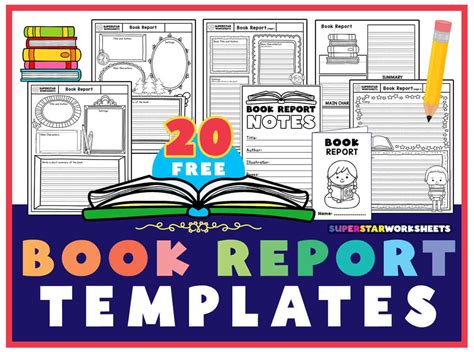 Book Report Templates Superstar Worksheets