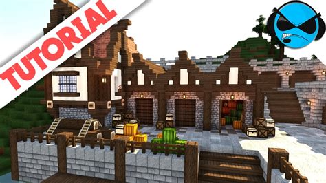 Minecraft How To Build A Medieval Dock Warehouse Storage Yard Tutorial