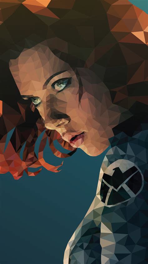 1080x1920 1080x1920 Black Widow Hd Low Poly Artwork Artist