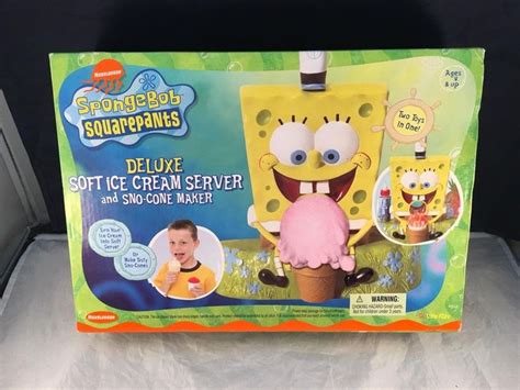 Spongebob Squarepants Deluxe Soft Ice Cream Server And Snow Cone Maker