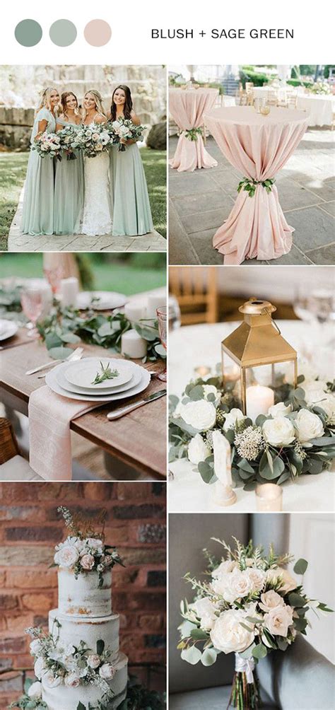Sage Green And Blush Pink Wedding Color Ideas For Spring Summer 2020